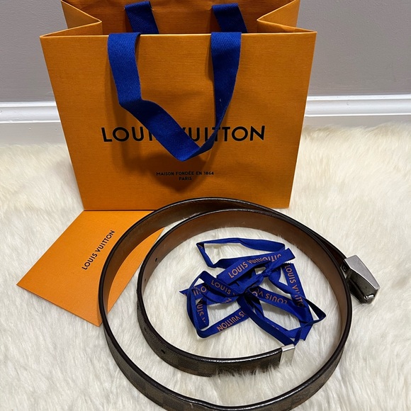 Authentic Louis Vuitton unisex leather belt, size 95. - Picture 6 of 7